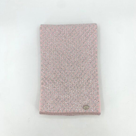 Chanel Pink full-crystal rabbit fur scarf